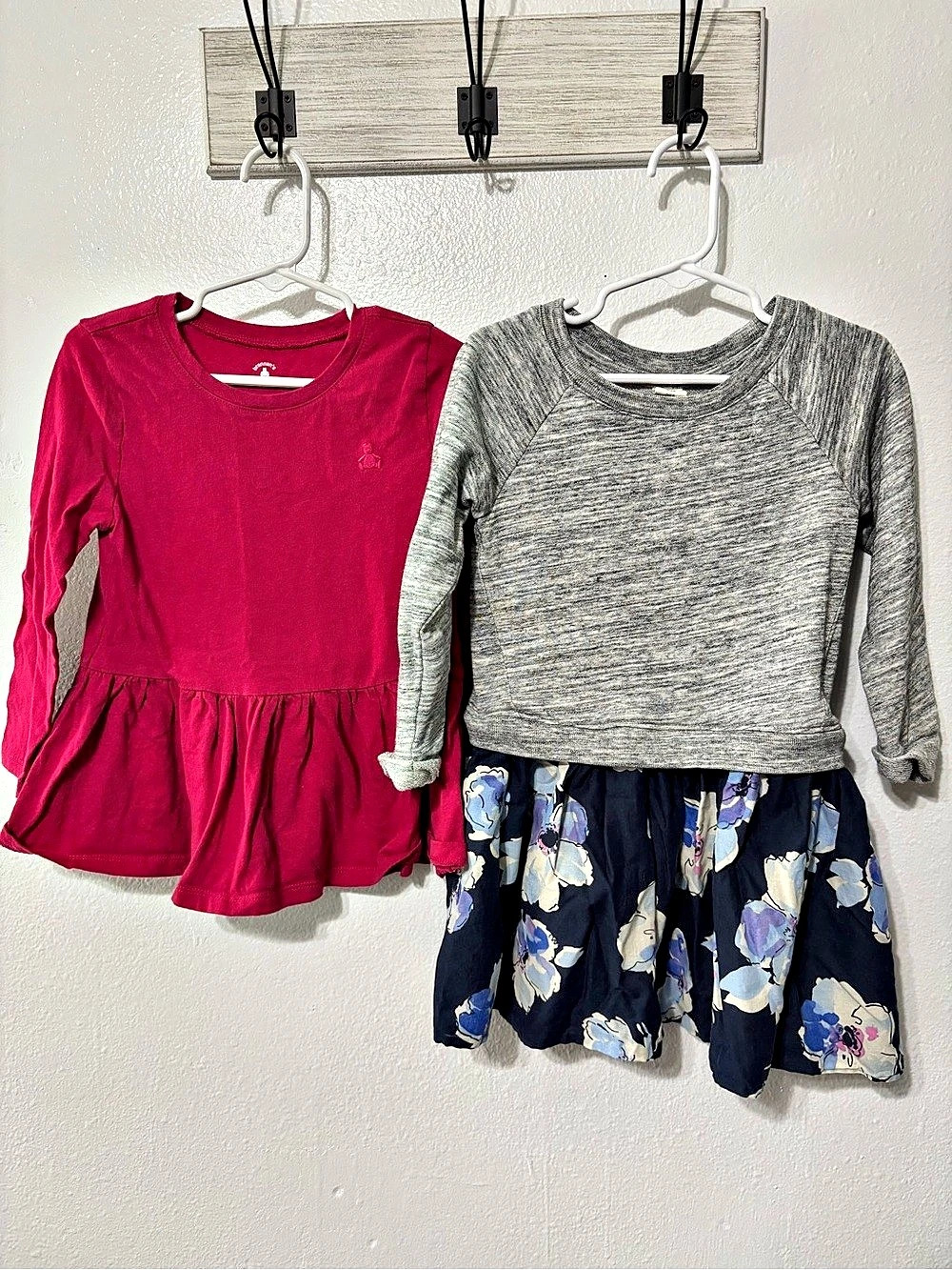 Gap Girls Floral & Long Sleeve Dress and Tunic Shirt Size 4 Like New